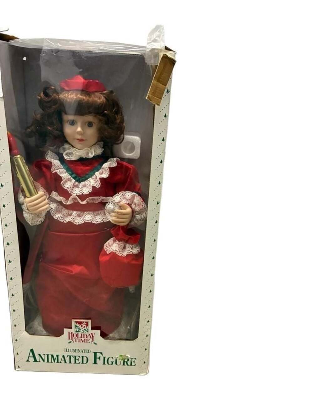 Holiday Time Illuminated Animated Figure Christmas Doll in Original Box